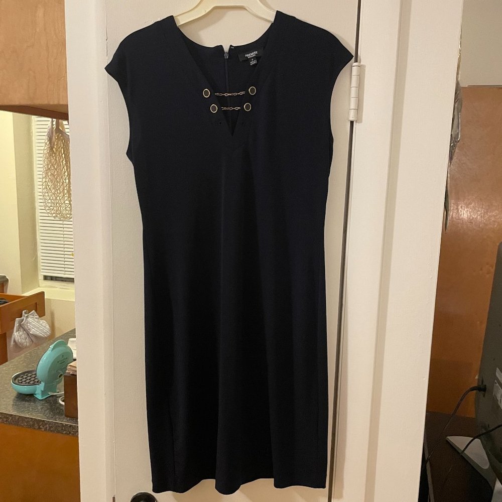 Navy Short Sleeve Dress